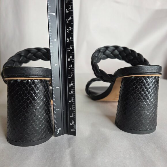 Dolce Vita Women's Paily Black Stella Slip-on Braided Sandal Heels Sizes 6.5, 5 - Picture 3 of 6